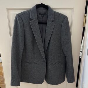 Ann Taylor Classic Gray Blazer with Posh Details